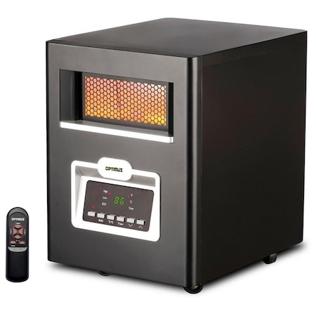 Optimus Infrared Quartz Heater with Remote Control Black H8214